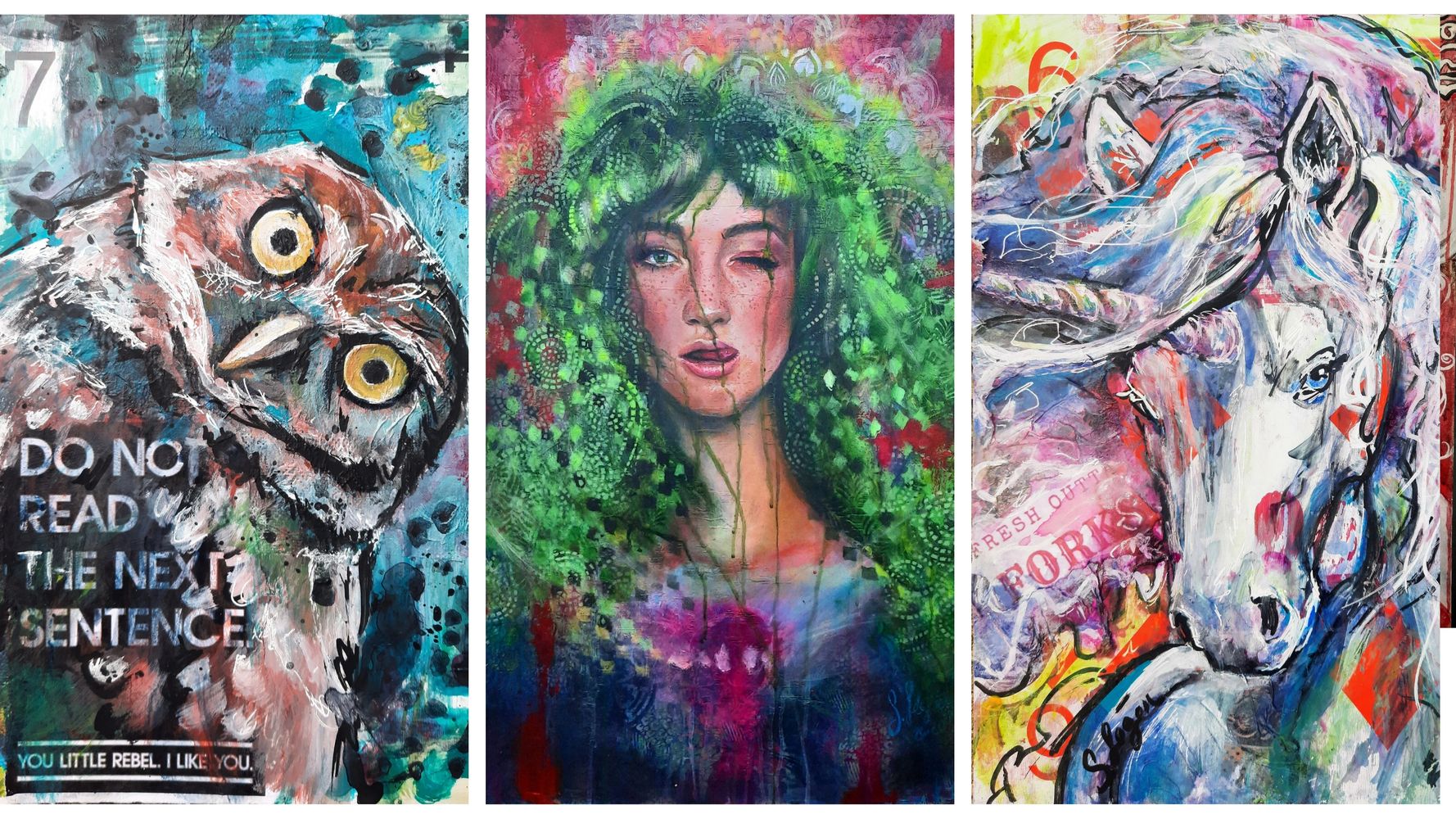 female mixed media artist in Lancaster Ontario, Canada