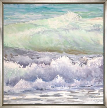 Ocean Art, Beach Art, Beach Walk, Gentle Breakers, Ocean water, wave painting, water painting, Waves