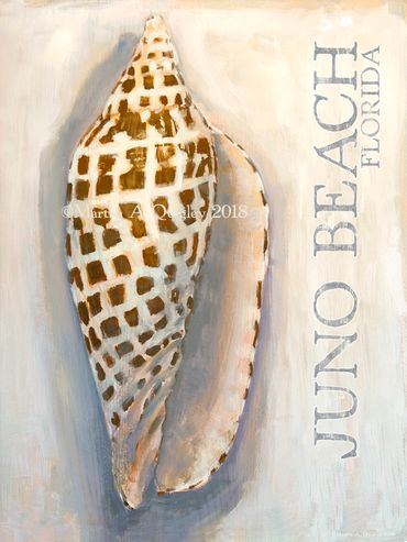 Oil Painting, Brown Junonia, Shell Paintings, Shell Prints