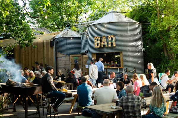 Unique outdoor venue in Cornwall, Bar Silo. The silo conversions were completed by MJA Carpentry.