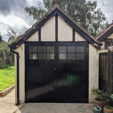 Wooden garage doors