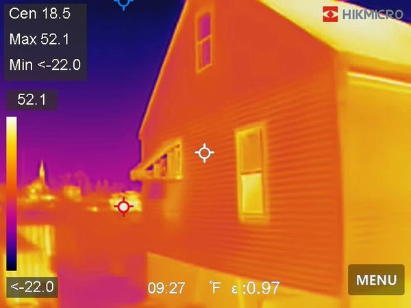 Thermal image outside home