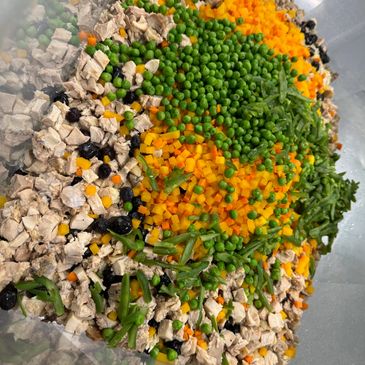 individually cooked ingredients