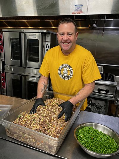 Todd Evjenth CEO of Buddy's Batch prepping a fresh batch of Buddy's Batch