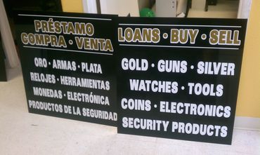 Pawn World Composite Signs