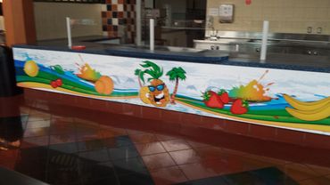 Tropical Splash Front Counter Composite Sign