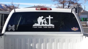 White Vinyl Truck Window