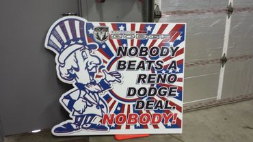 Reno Dodge Contour Cut Out Sign 2