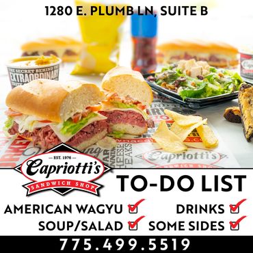RKW Designs/Capriottis Reno- To Do List