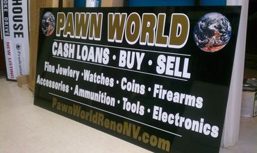 Pawn World Composite Sign