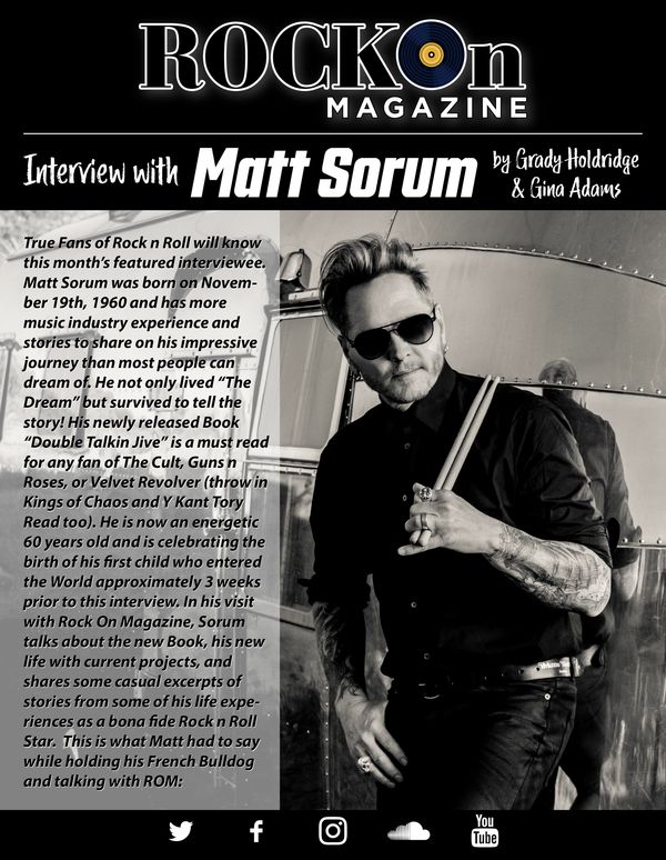 RKW Designs/Rock On Magazine - Matt Sorum 1