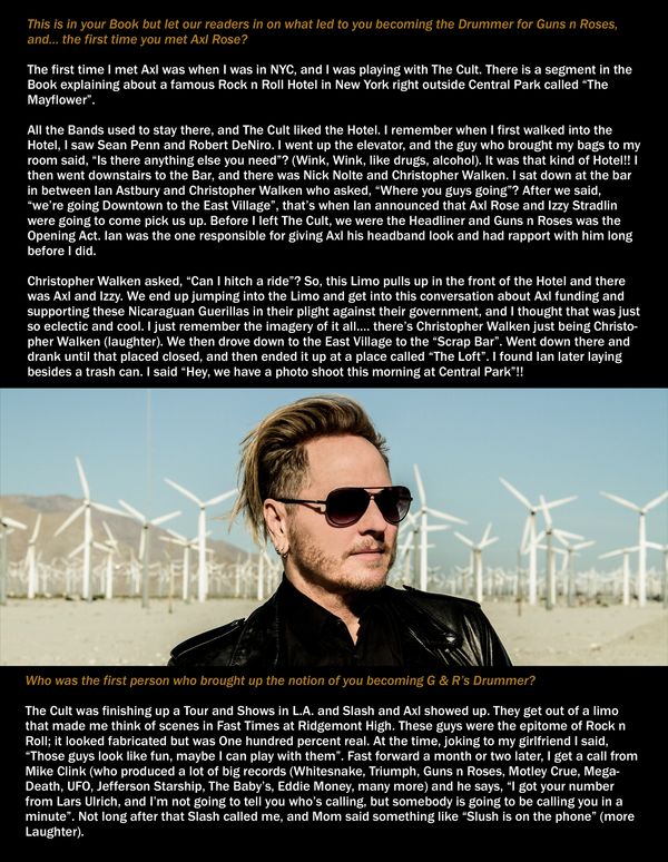 RKW Designs/Rock On Magazine - Matt Sorum 3