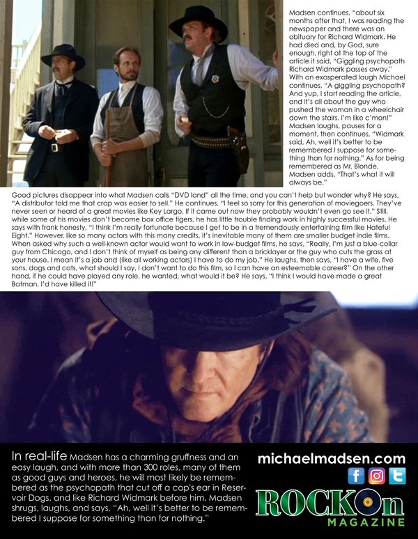 RKW Designs/Rock On Magazine - Michael Madsen 2