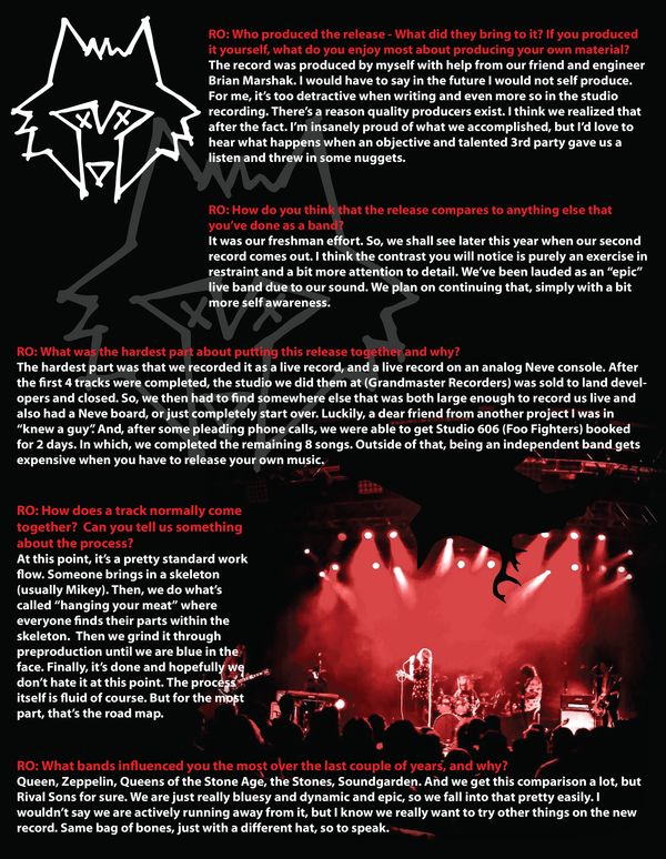 RKW Designs/Rock On Magazine - Whiskey and the Wolves 3