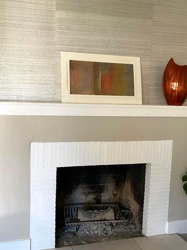 a fireplace in a living room