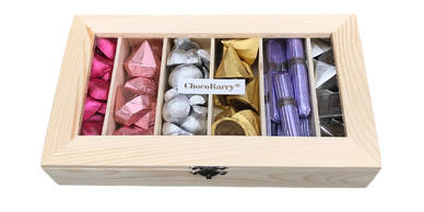 Milk Chocolate assortiment in a wooden box