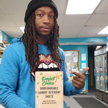 A CUSTOMER HOLDING OUR PRODUCT.