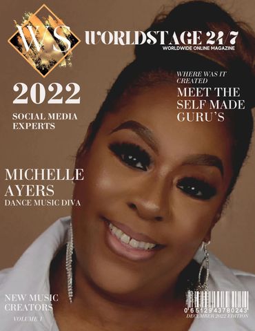Michelle Ayers on the cover of World Stage 24/7 Global Digital Magazine