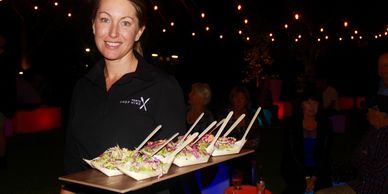 Private chef and waitstaff hire for backyard weddings and engagement parties in homes in Dunsborough