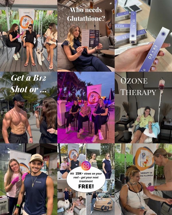 Feed for IV therapy, B12 shots, glutathione, and ozone treatments
