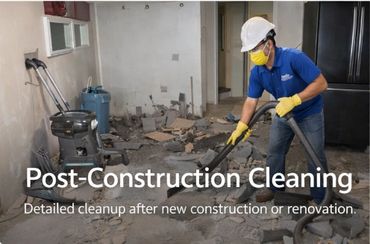 Post-construction cleaning removing dust and debris after renovation in Albuquerque and Rio Rancho.