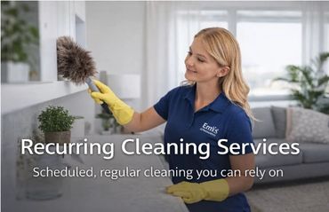 Recurring cleaning services with weekly, bi-weekly, and monthly plans in Albuquerque and Rio Rancho.