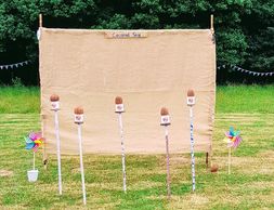 coconut shy herts beds bucks cambs essex london lawn games fete game funfair games hire wedding