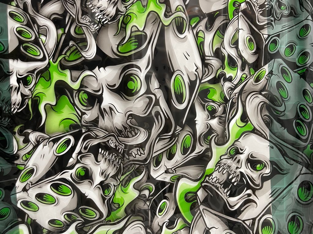 Green dice skull XXL