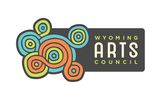 Wyoming Arts Council logo with colorful circular designs.