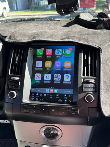 Infinity with a Tesla-style screen