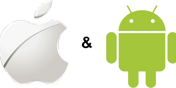 Logos of Apple and Android