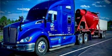 Truck and tanker on the road