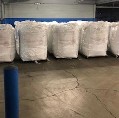 Pallets of materials in supersacks