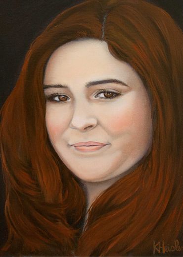 Portrait of girl "Emma" in oil on canvas by Katrina Heisler