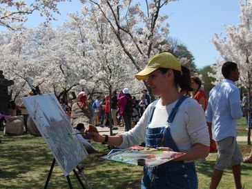 Live Wedding Painting, Collaborative Painting, Pet Portraits, Murals from Artisticdawning.com