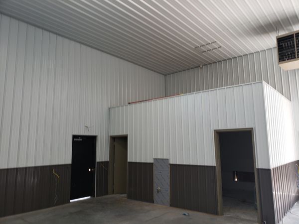 Fond du Lac, Wisconsin
Interior office installed with corrugated, concealed fastener siding panels