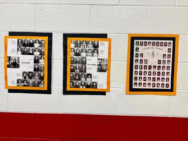 First grade and senior pictures.