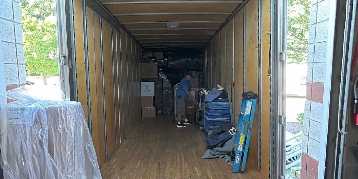 Truck being loaded for a move 