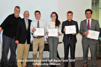 John Garabedian and Jeff Bauer with 2019 Scholarship Winners

