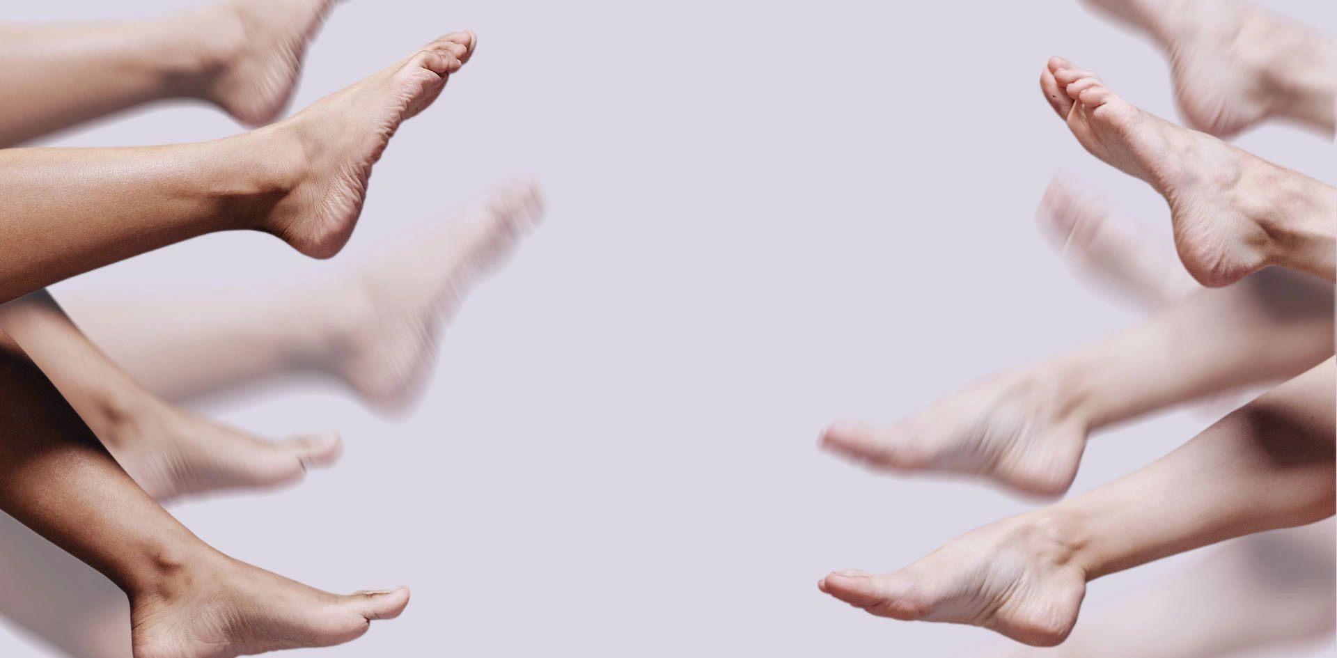 Feet in the air