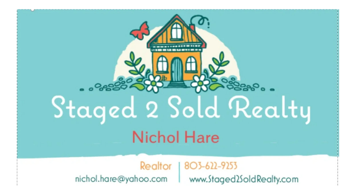 Staged 2 Sold Realty - Nichol Hare - Logo and contact information