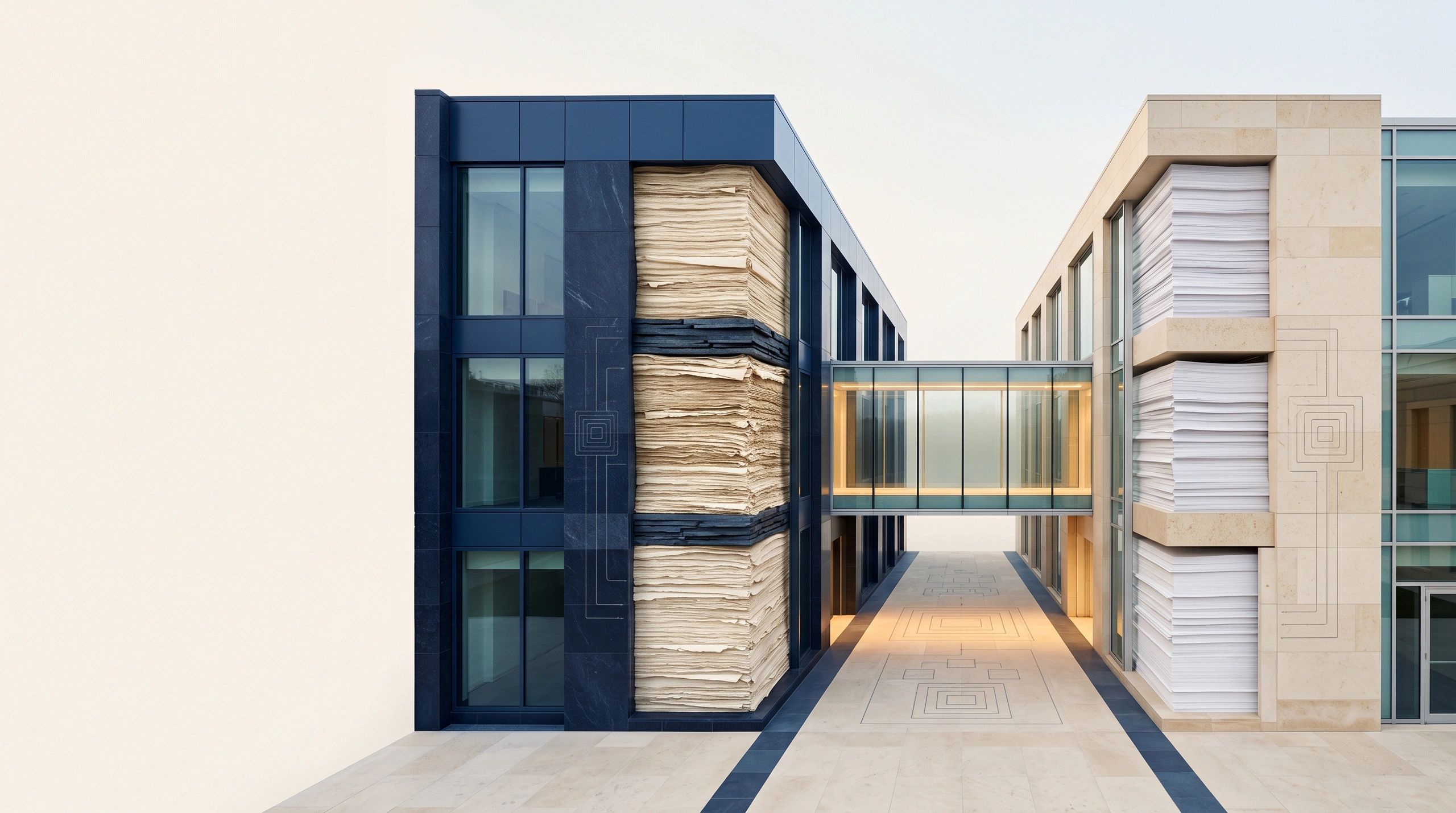 Connected business operations, parallel record structures and a shared cross-border bridge.