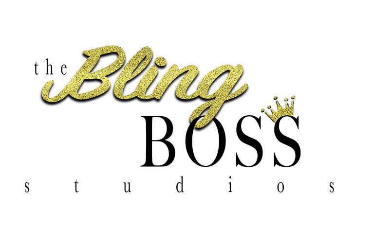 The Bling Boss Studios Gold Glitter crown