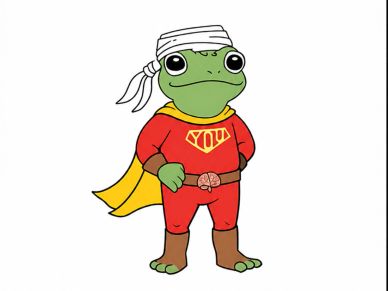 TBI Toad in superhero outfit