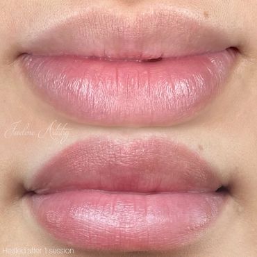 Healed lip blush
