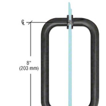 CRL Matte Black 8" BM Series Tubular Back-to-Back Pull Handle #crlawrencehardware