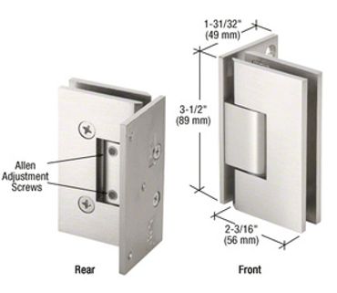 CR Lawrence Brushed Nickel Adjustable Wall Mount Offset Back Plate Hinge
#showerdoorhardware #crlbr