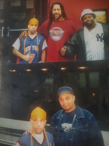 Throwback pic of myself DJ Kool Herc the Father of Hip Hop and Davey Digital. Also me with DJ Red