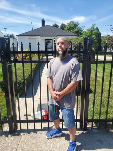 Infinite outside the childhood home of Michael Jackson in Gary, IN.