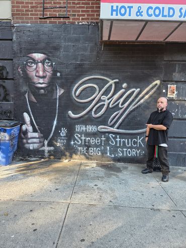 At the site of the Big L memorial mural